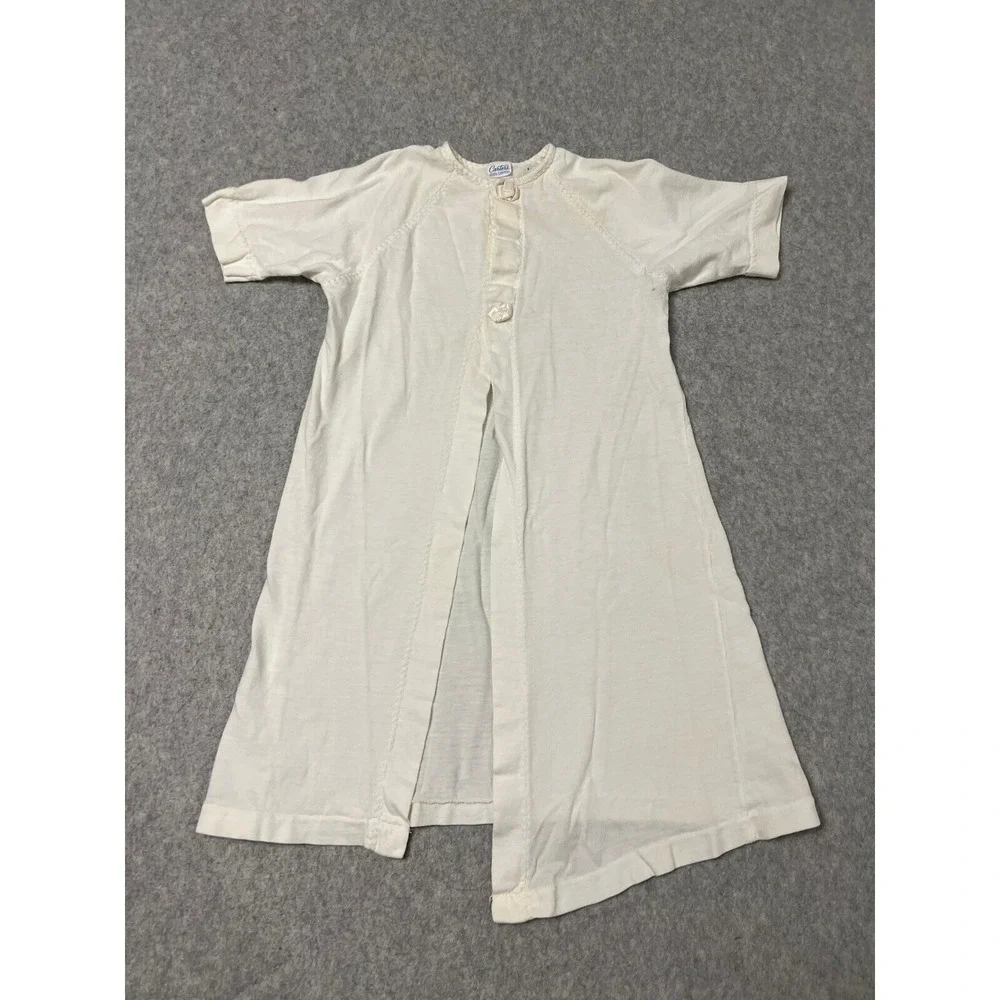 Carters Baby Infant‎ Kimono Jacket 3-6mos 100% Cotton Snap Closure White Vintage
